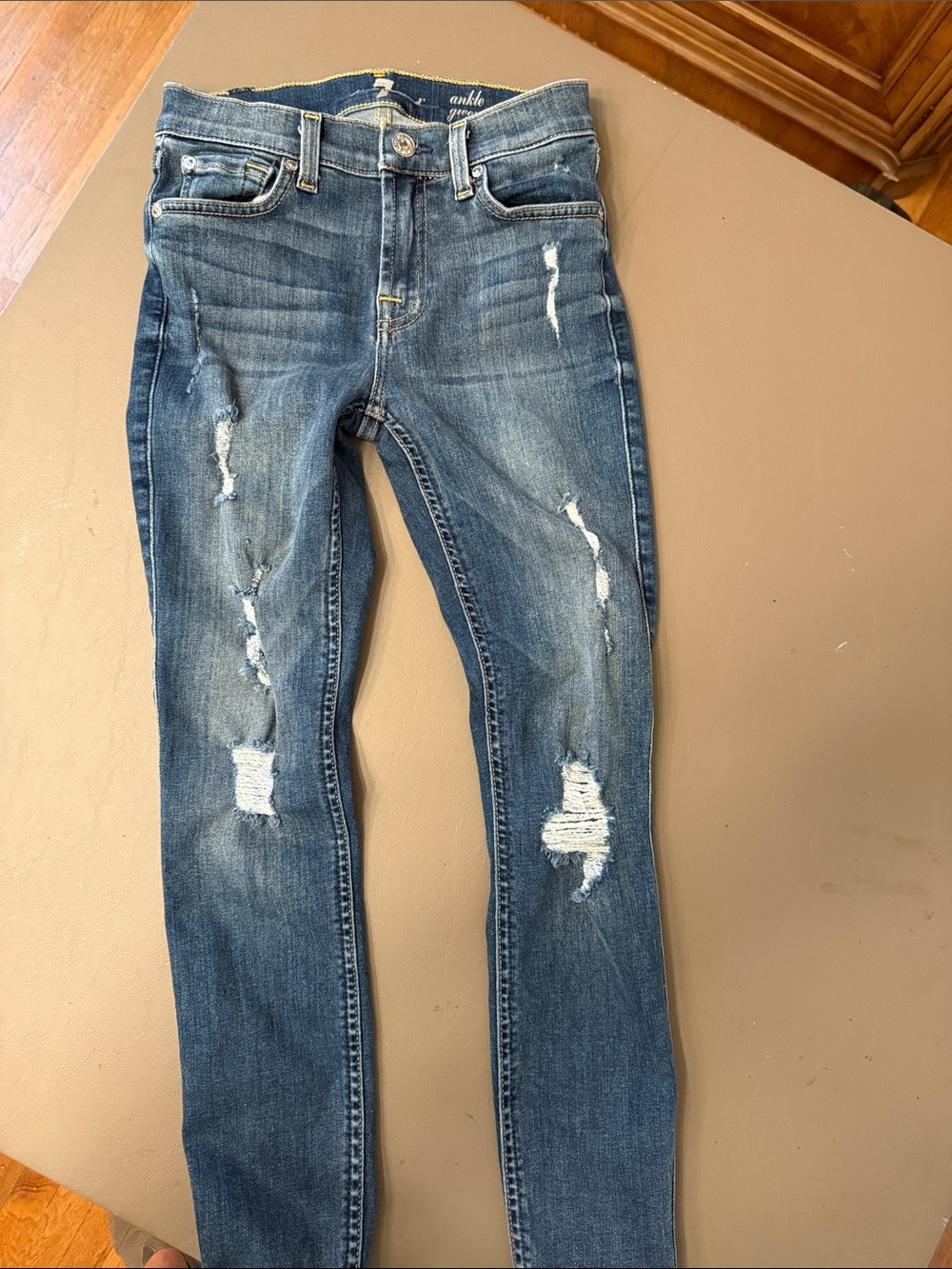 7FAM ankle Gwenevere Skinny jeans high rise size 23
